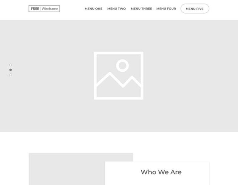 Minimal Company Website Wireframe For Adobe XD