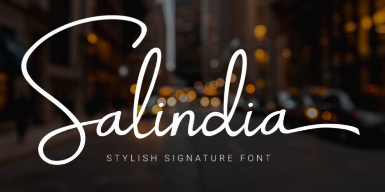 Salindia Signature Font