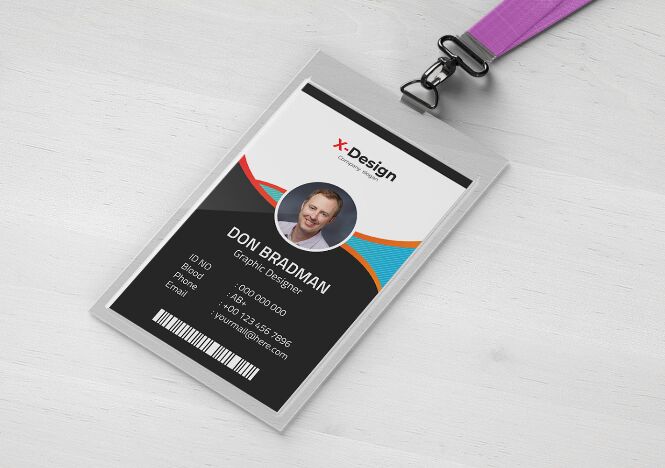 Print-ready Crporate ID Card Vector Template
