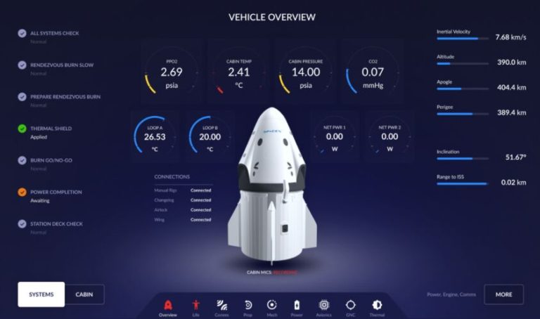 SpaceX Crew Dragon Flight Control Figma Template
