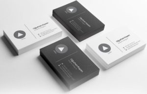 Minimal Black & White Business Card Vector Template