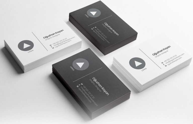 Minimal Black & White Business Card Vector Template