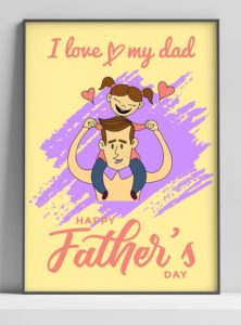Fathers Day Poster Template Vector