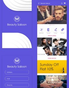 Beauty Saloon Mobile App Design (AI & XD)