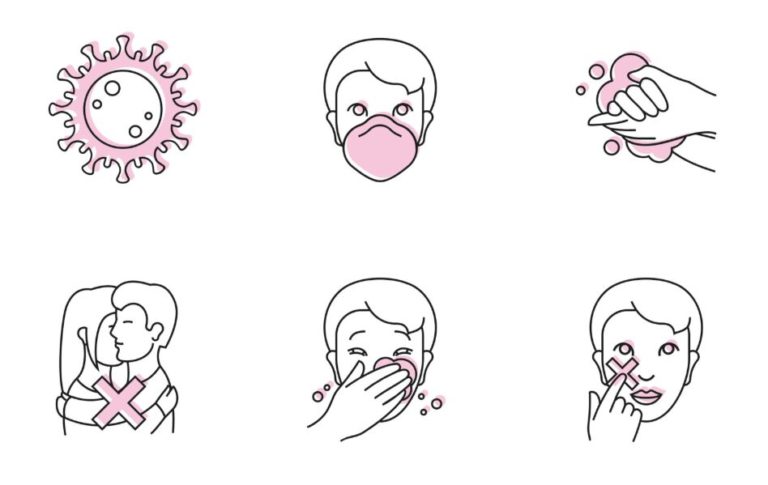 6 Minimal COVID-19 SVG Icons