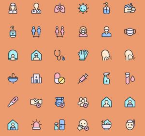 COVID-19 Pandemic Icon Set