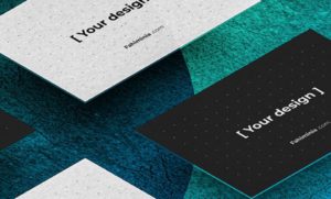 High Quality Isometric Business Card Mockup