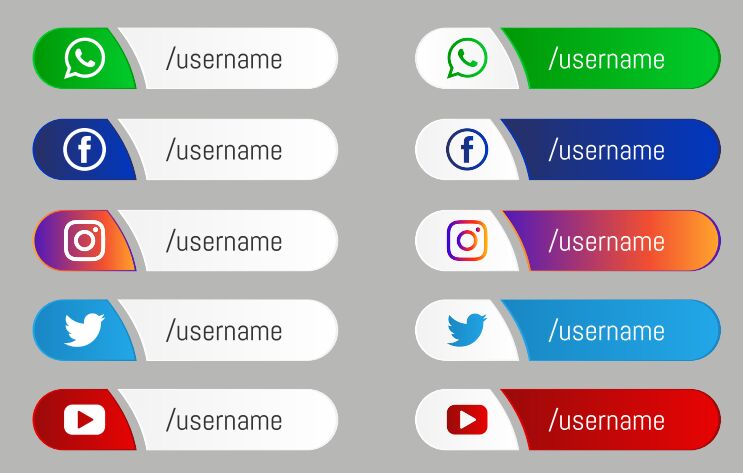 Social Media Labels Vector
