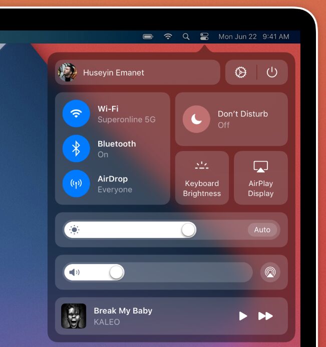 macOS Big Sur Control Center UI For Sketch