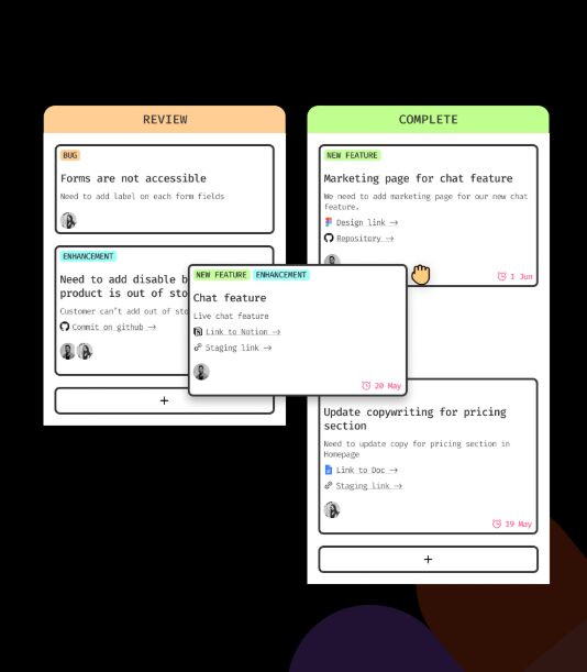 Minimal Kanban Board UI For Figma