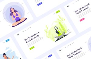 Yoga Meditation Header Banners Figma
