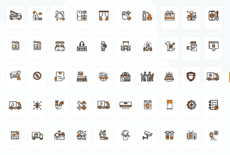 50 Services Icons For Adobe XD