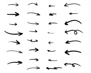 30 Hand Drawn Arrows Vector