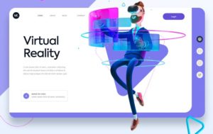 Elegant Virtual Reality Landing Page Template For Adobe XD