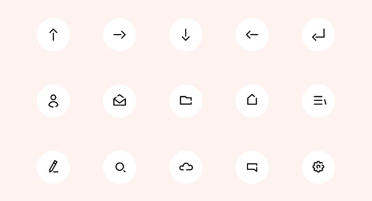 15 Minimal Stroke Icons (EPS & XD)