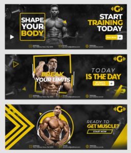 Gym And Fitness Facebook Cover PSD Template