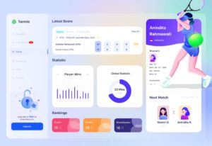 Biography Tennis Dashboard UI Design For Figma