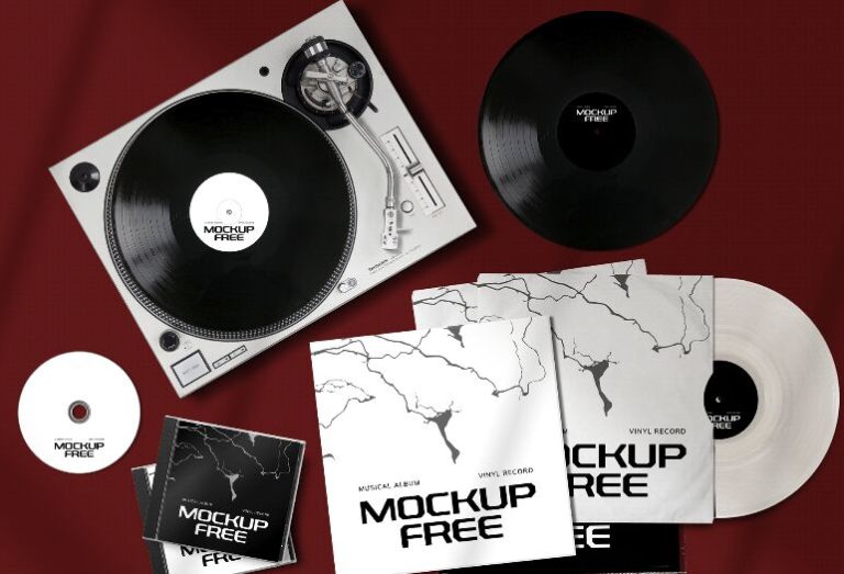 Musical Album Mockup Set PSD