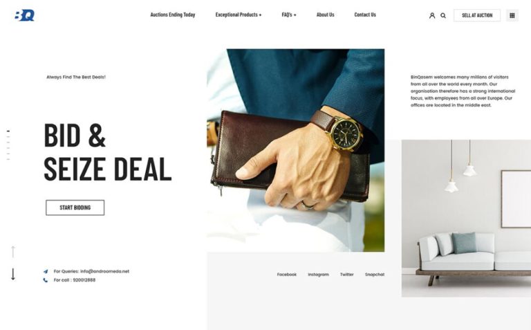eCommerce Store Web Template For Adobe XD