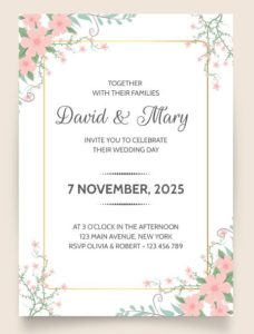 Wedding invitation Template Design Vector
