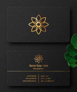 Dark Luxury Business Card Mockup PSD Mockup