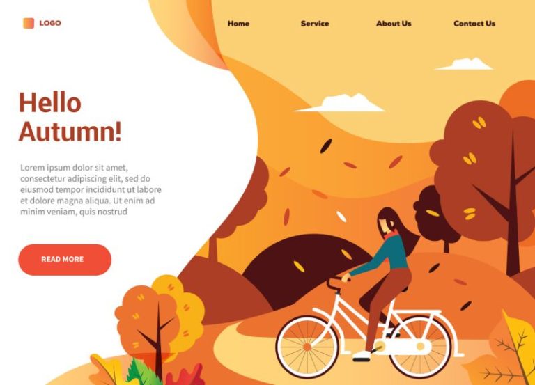 Hello Autumn Vector Illustration