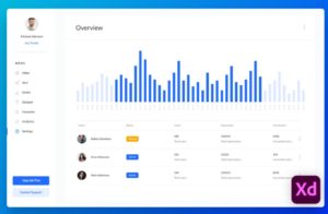 Analytics Dashboard UI For Adobe XD