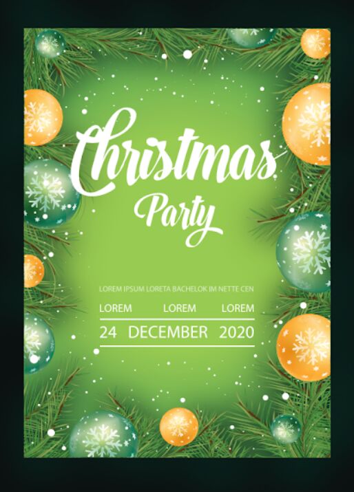 Christmas 2020 Flyer Template Vector