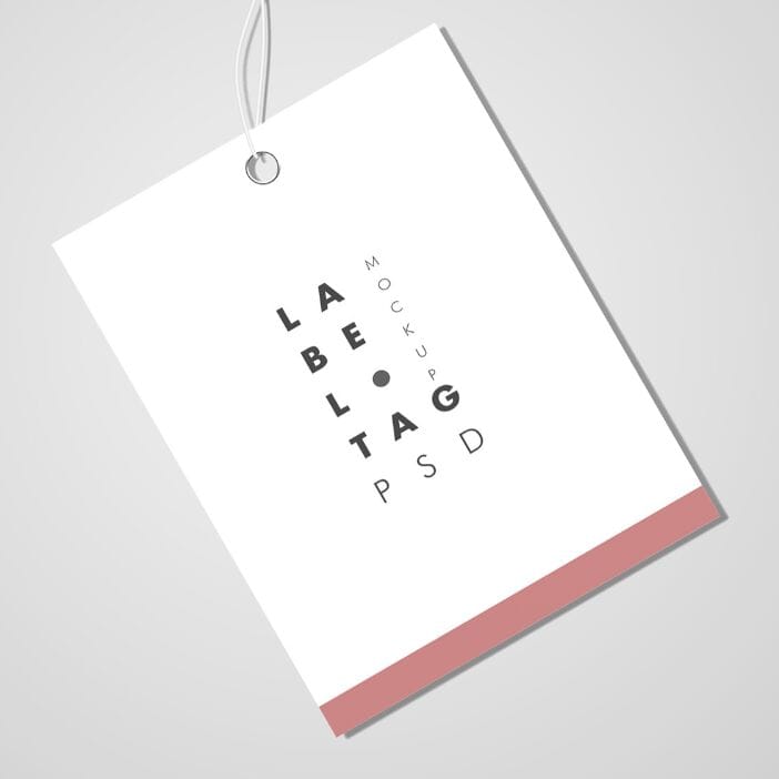 Minimal Fashion Label Tag PSD Mockup