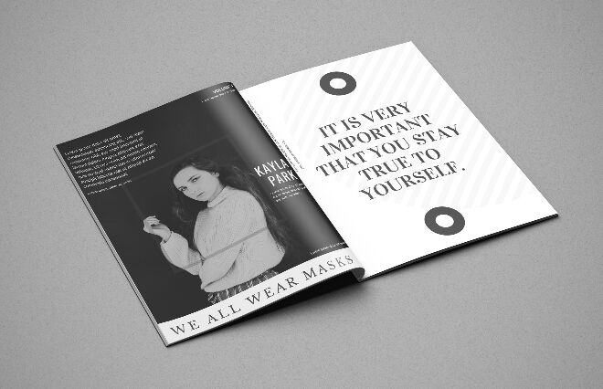 A4 Magazine Design Mockup PSD