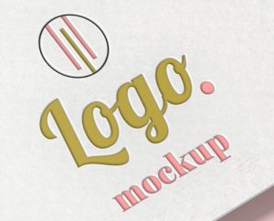 Letterpress Logo Mockup PSD