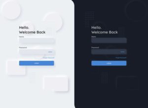 Neumorphism Design Login Page Template Figma