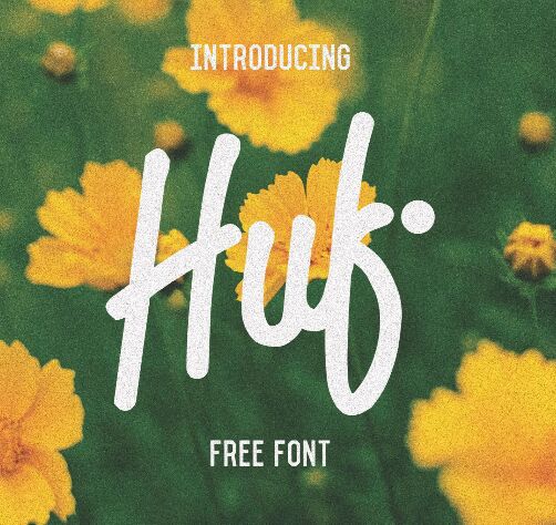 HUF Hand Drawn Brush Font