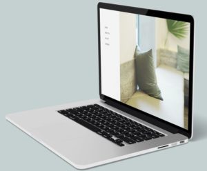Realistic MacBook Pro Mockup (Side View)