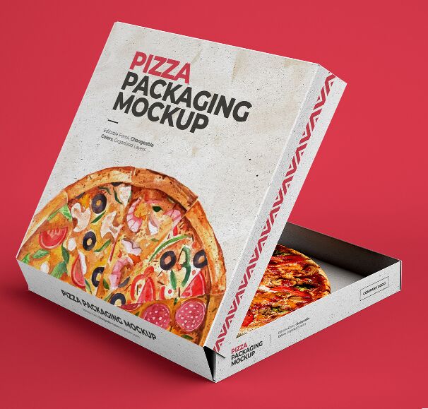 Pizza Box PSD Mockup