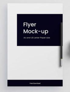 Clean Flyer Mockup For Photoshop