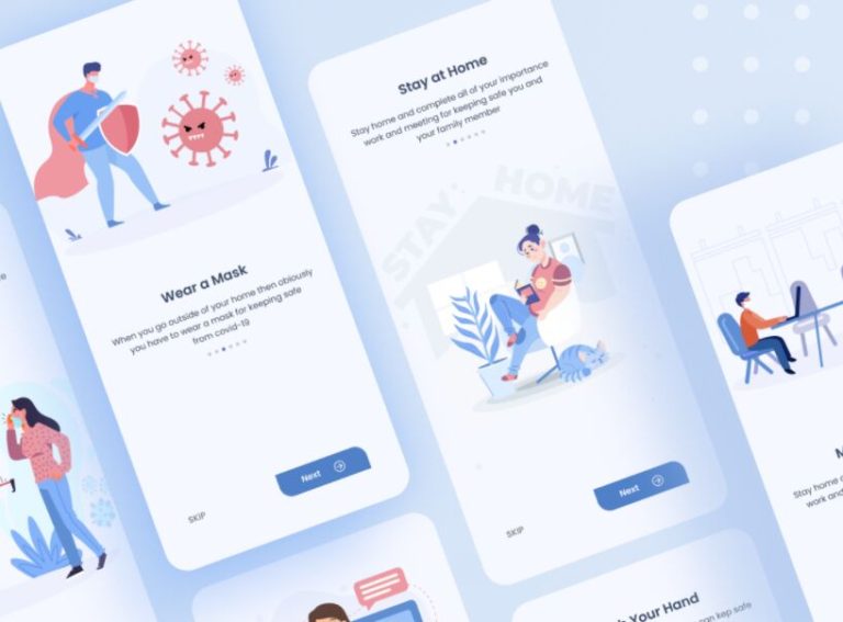 COVID-19 App Onboarding Screen Figma