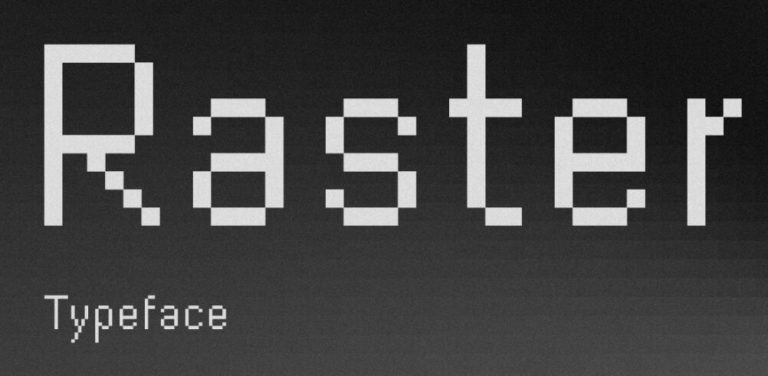 Raster Pixel Typeface