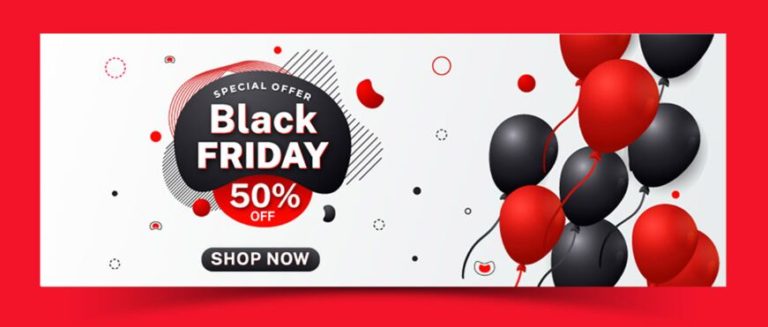 Black Friday Facebook Cover Mockup PSD