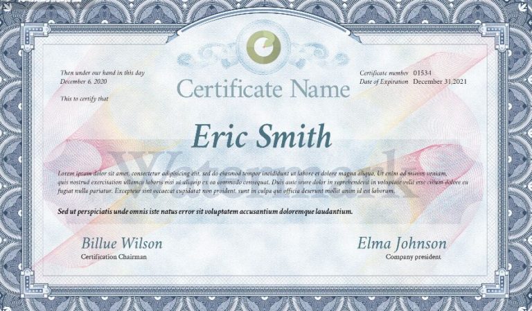 Editable Certificate Temple PSD