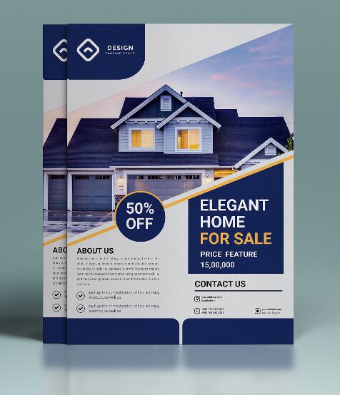 Real Estate Business Flyer Vector Template