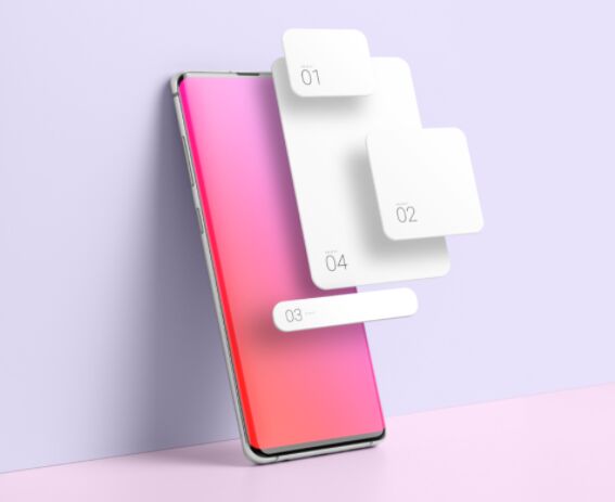 3D Android Smartphone PSD Mockup