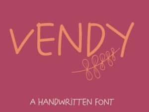 Vendy Handwritten Font