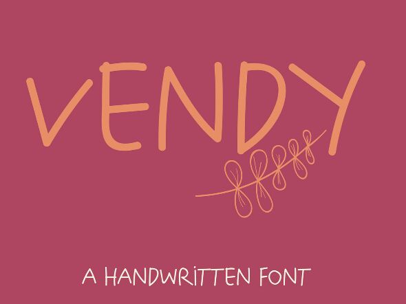Vendy Handwritten Font