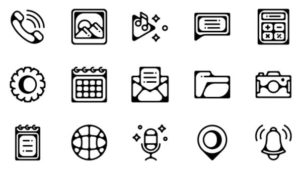 Essential Mobile App Icons Vector