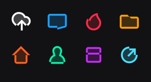 8 Minimal Vector UI Icons