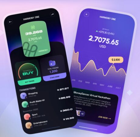 Modern Crypto App Design Sketch