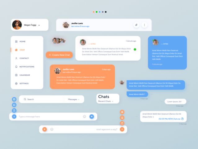 Chat Dashboard App UI Design Figma