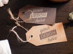 Cardboard Tag Label Photoshop Template