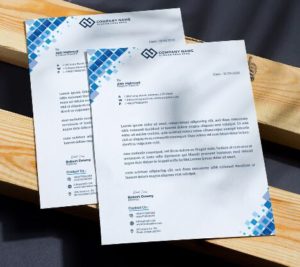 Minimal Letterhead Design PSD
